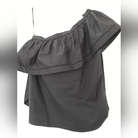 NWOT Ralph Lauren one shoulder black top - Picture 3 of 5